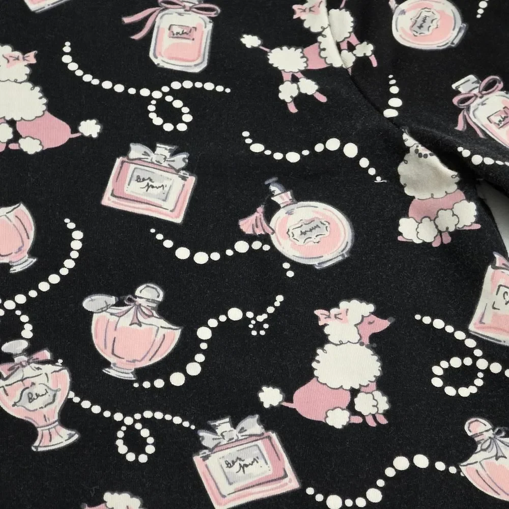 Gymboree Girls Paris Fashion Poodle Long Sleeve Cotton Dress Size 10 Tres Chic